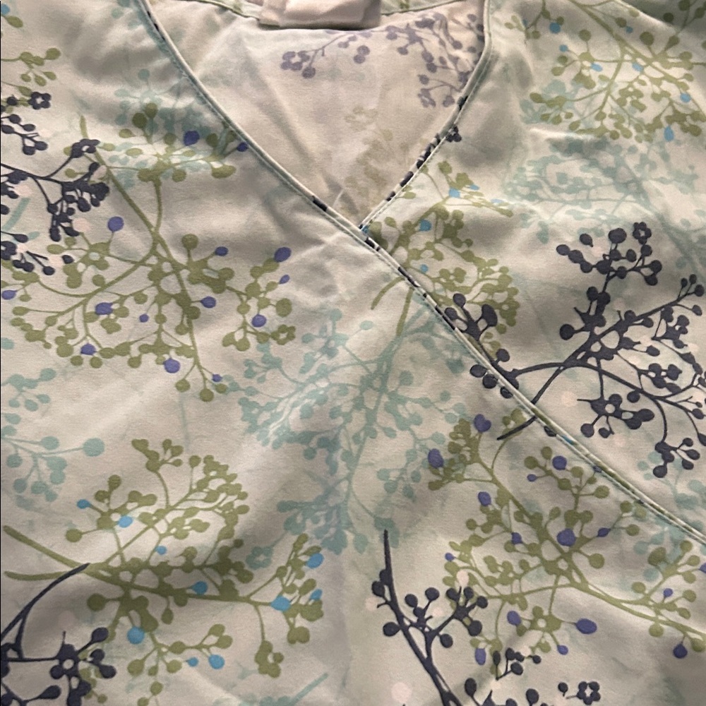 Floral V-Neck Scrub top